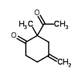 CAS 登录号：216302-79-3， 2-乙酰基-2-甲基-4-亚甲基-环己烷-1-酮