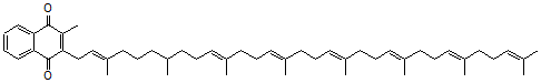 CAS#: 21632-35-9, 2-Methyl-3-[(2E,10E,14E,18E,22E,26E)-3,7,11,15,19,23,27,31-Octamethyl-2,10,14,18,22,26,30-Dotriacontaheptenyl]-1,4-Naphthoquinone