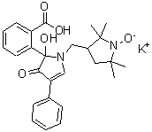 CAS 登录号：216779-95-2， 3-{[2-(2-羧基苯基)-2-羟基-3-氧代-4-苯基-2,3-二氢-1H-吡咯-1-基]甲基}-2,2,5,5-四甲基-1-吡咯烷醇钾