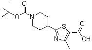CAS#: 216955-61-2, 4-Methyl-2-(1-{[(2-Methyl-2-Propanyl)Oxy]Carbonyl}-4-Piperidinyl)-1,3-Thiazole-5-Carboxylic Acid