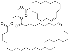 CAS 登录号：2190-15-0， (9Z,12Z)-9,12-十八碳二烯酸 1,1'-[1-[[(1-氧代十六烷基)氧基]甲基]-1,2-乙二基]酯