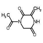 CAS 登录号：219608-32-9， 1-乙酰基-3-亚甲基-2,5-哌嗪二酮