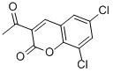 CAS 登录号：2199-91-9， 3-乙酰基-6,8-二氯苯并吡喃-2-酮