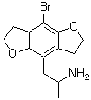 CAS 登录号：219986-75-1， 1-(8-溴-2,3,6,7-四氢呋喃并[2,3-f][1]苯并呋喃-4-基)-2-丙胺