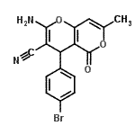 CAS#: 220986-36-7, 2-Amino-4-(4-Bromophenyl)-7-Methyl-5-Oxo-4H,5H-Pyrano[4,3-b]Pyran-3-Carbonitrile