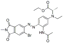 CAS 登录号：221452-67-1， N-[3-(乙酰氨基)-4-[2-(6-溴-2,3-二氢-2-甲基-1,3-二氧代-1H-异吲哚-5-基)偶氮]苯基]-N-乙基-丙氨酸乙酯