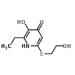CAS#: 221695-78-9, 2-Ethyl-3-Hydroxy-6-[(2-Hydroxyethyl)Sulfanyl]-4(1H)-Pyridinone