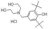 CAS 登录号：2226-97-3， 4-[(二(2-羟基乙基)氨基)甲基]-2,6-二叔-丁基苯酚盐酸盐