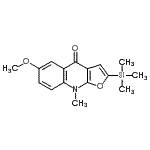 CAS#: 223668-28-8, 6-Methoxy-9-Methyl-2-(Trimethylsilyl)Furo[2,3-b]Quinolin-4(9H)-One
