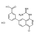 CAS#: 223670-98-2, 3-(1-Carbamimidamido-4-chloro-7-isoquinolinyl)benzoic acid hydrochloride (1:1)
