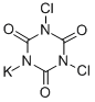 CAS 登录号：2244-21-5， 1,3-二氯-1,3,5-三嗪-2,4,6(1H,3H,5H)-三酮钾盐(1:1)