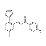 CAS 登录号：22619-36-9， (E)-1-(4-氯苯基)-3-[5-氯-2-(2-噻吩基)苯基]丙-2-烯-1-酮