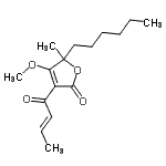 CAS 登录号：22628-12-2， 3-[(2E)-2-丁烯酰]-5-己基-4-甲氧基-5-甲基-2(5H)-呋喃酮