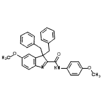 CAS#: 22747-80-4, 3,3-Dibenzyl-5-Methoxy-N-(4-Methoxyphenyl)-3H-Indole-2-Carboxamide