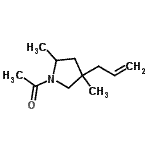 CAS 登录号：228099-00-1， 1-(4-烯丙基-2,4-二甲基-1-吡咯烷基)乙酮
