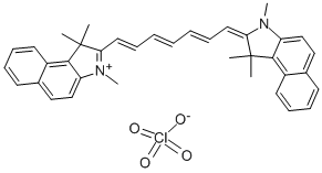 CAS 登录号：23178-67-8， 1,1',3,3,3',3'-六甲基-4,4',5,5'-二-苯并-2,2'-吲哚三碳菁高氯酸盐