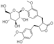 CAS#: 23202-85-9, (3R,4S)-3-[[4-(beta-D-Glucopyranosyloxy)-3-Methoxyphenyl]Methyl]-4,5-Dihydro-4-[(4-Hydroxy-3-Methoxyphenyl)Methyl]Furan-2(3H)-One