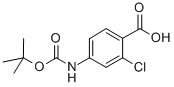 CAS 登录号：232275-73-9， N-叔丁氧羰基-4-氨基-2-氯苯甲酸