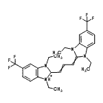 CAS#: 23313-92-0, 2-{3-[1,3-Diethyl-5-(Trifluoromethyl)-1,3-Dihydro-2H-Benzimidazol-2-Ylidene]-1-Propen-1-Yl}-1,3-Diethyl-5-(Trifluoromethyl)-2,3-Dihydro-1H-3,1-Benzimidazol-1-Ium