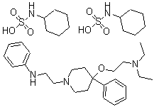 CAS#: 23469-05-8, 1-(2-Anilinoethyl)-4-(2-(diethylamino)ethoxy)-4-phenylpiperidine bis(cyclohexanesulfamate)