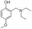 CAS 登录号：23562-78-9， 2-(二乙基氨基甲基)-4-甲氧基-苯酚