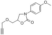 CAS 登录号：23598-92-7， 3-(4-甲氧基苯基)-5-[(2-丙炔基氧基)甲基]-2-恶唑烷酮