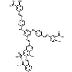 CAS 登录号：23639-64-7， 5-[4-[[4-[4-(3-羧基-4-羟基-苯基)偶氮苯胺基]-6-[[6-(2-羧基苯基)偶氮-5-羟基-7-磺基-2-萘基]偶氮]-1,3,5-三嗪-2-基]氨基]苯基]偶氮-2-羟基-苯甲酸