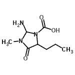 CAS#: 237076-40-3, 2-Amino-3-Methyl-4-Oxo-5-Propyl-1-Imidazolidinecarboxylic Acid