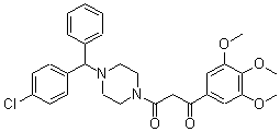 CAS#: 23776-26-3, 1-(4-Chloro-alpha-Phenylbenzyl)-4-[1,3-Dioxo-3-(3,4,5-Trimethoxyphenyl)Propyl]Piperazine