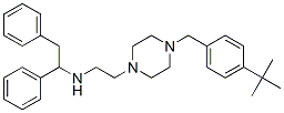 CAS 登录号：23892-52-6， 1-[4-(叔-丁基)苄基]-4-[2-[(1,2-二苯基乙基)氨基]乙基]哌嗪