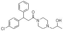 CAS 登录号：23902-87-6， 4-[3-(4-氯苯基)-3-苯基丙酰]-alpha-甲基-1-哌嗪乙醇