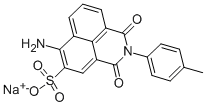 CAS 登录号：2391-30-2， 2,3-二氢-6-氨基-1,3-二氧代-2-(对甲苯基)-1H-苯并(去)异喹啉-5-磺酸单钠盐