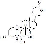 CAS 登录号：2393-58-0， (3a,5b,6b,7a)-3,6,7-三羟基-胆烷-24-酸