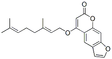 CAS 登录号:23930-02-1, (E)-5-((3,7-二甲基-2,6-辛二烯基)氧基)-7H-呋喃并(3,2-g)苯并吡喃-7-酮