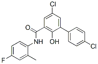 CAS#: 24283-57-6, 4',5-Dichloro-N-(4-fluoro-2-methylphenyl)-2-hydroxy-[1,1'-Biphenyl]-3-carboxamide