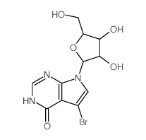 CAS#: 24386-96-7, 7-Bromo-9-[3,4-Dihydroxy-5-(Hydroxymethyl)Oxolan-2-Yl]-2,4,9-Triazabicyclo[4.3.0]Nona-3,7,10-Trien-5-One