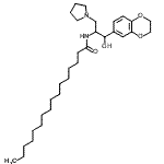 CAS#: 245329-78-6, N-[1-(2,3-Dihydro-1,4-Benzodioxin-6-Yl)-1-Hydroxy-3-(1-Pyrrolidinyl)-2-Propanyl]Hexadecanamide