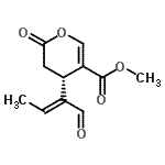 CAS 登录号：24582-91-0， 甲基(4S)-2-氧代-4-[(2E)-1-氧代-2-丁烯-2-基]-3,4-二氢-2H-吡喃-5-羧酸酯