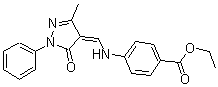 CAS#: 24664-52-6, Ethyl 4-[[(3-Methyl-5-Oxo-1-Phenyl-2-Pyrazolin-4-Ylidene)Methyl]Amino]Benzoate