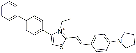 CAS#: 24840-59-3, 4-[1,1'-Biphenyl]-4-Yl-3-Ethyl-2-[2-[4-(1-Pyrrolidinyl)Phenyl]Ethenyl]-Thiazolium Iodide(1:1)