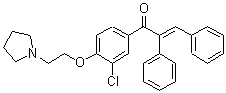 CAS#: 24845-22-5, 3-Chloro-alpha-Phenyl-4'-[2-(1-Pyrrolidinyl)Ethoxy]Chalcone
