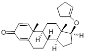 CAS 登录号:2487-63-0, (17b)-17-(1-环戊烯-1-基氧基)-雄甾-1,4-二烯-3-酮