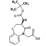 CAS#: 250349-13-4, [(3S)-3-({[(2-Methyl-2-Propanyl)Oxy]Carbonyl}Amino)-4-Oxo-3,4-Dihydro-1,5-Benzothiazepin-5(2H)-Yl]Acetic Acid
