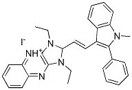 CAS 登录号：25078-74-4， 1,3-二乙基-2-[2-(1-甲基-2-苯基-1H-吲哚-3-基)乙烯基]-1H-咪唑并[4,5-b]喹喔啉鎓碘化物