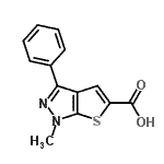 CAS#: 25252-47-5, 1-Methyl-3-Phenyl-1H-Thieno[2,3-c]Pyrazole-5-Carboxylic Acid