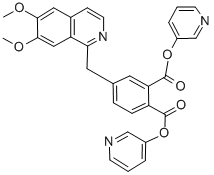 CAS#: 2545-24-6, [5-[(6,7-Dimethoxyisoquinolin-1-Yl)Methyl]-2-(Pyridine-3-Carbonyloxy)Phenyl] Pyridine-3-Carboxylate