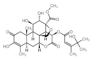CAS 登录号：25514-30-1， (11b,12a,15b)-13,20-环氧-3,11,12-三羟基-15-[[(2E)-4-羟基-3,4-二甲基-1-氧代-2-戊烯-1-基]氧基]-2,16-二氧代-苦木-3-烯-21-酸