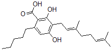 CAS 登录号:25555-57-1, 大麻萜酚酸