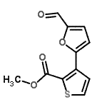 CAS#: 255828-29-6, Methyl 3-(5-Formyl-2-Furyl)-2-Thiophenecarboxylate