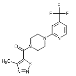 CAS#: 257862-68-3, (4-Methyl-1,2,3-Thiadiazol-5-Yl){4-[4-(Trifluoromethyl)-2-Pyridinyl]-1-Piperazinyl}Methanone